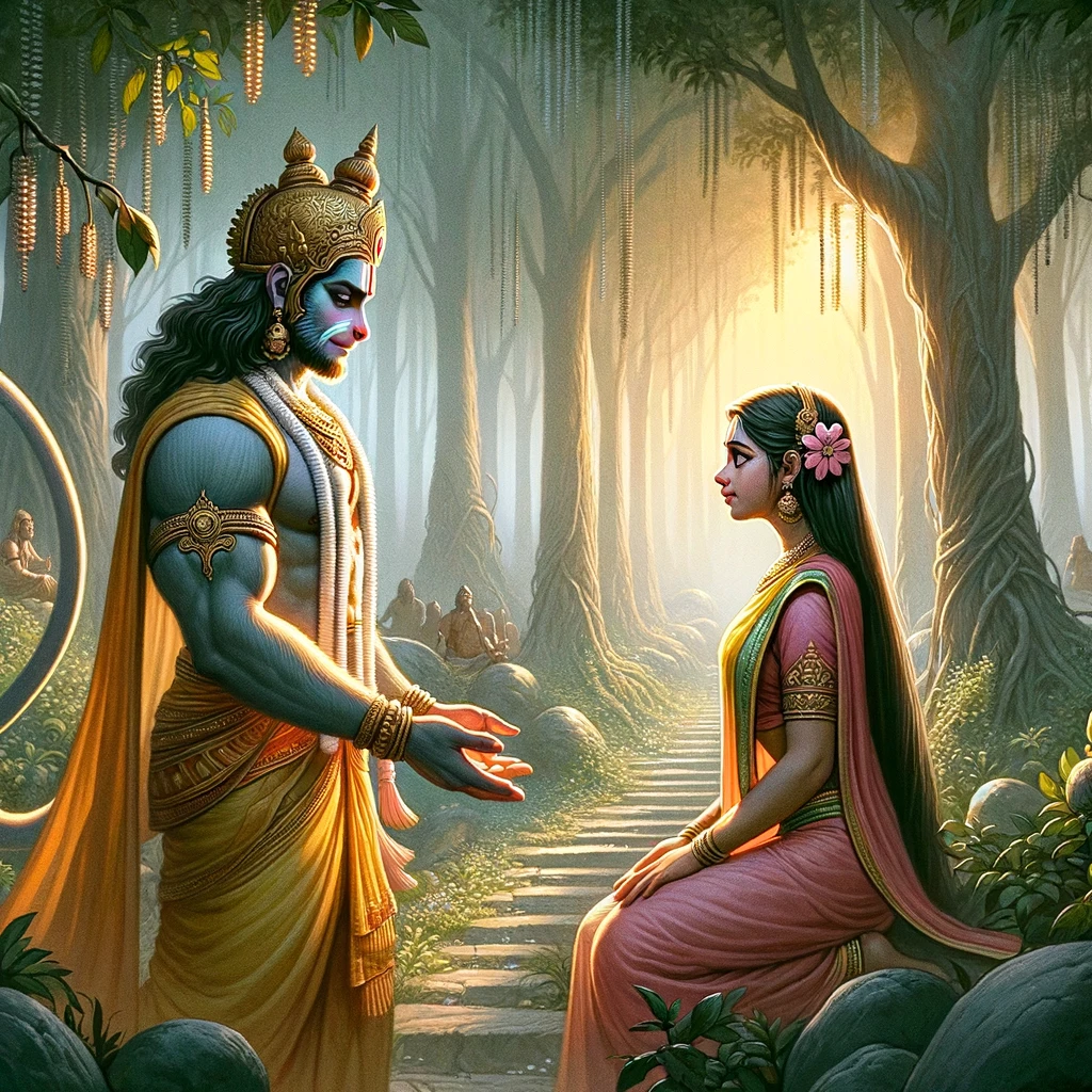 Hanuman Sees Sita Again and Then Leaves